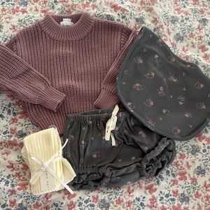 Jamie Kay Plum and Charcoal Kids Matching Set